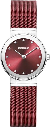 Bering Damen Quarz Uhr | Armbanduhr 26 mm Edelstahlgehäuse und Zifferblatt | Milanaisearmband | Saphierglas | 5 ATM | 10126