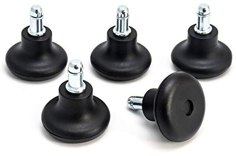 QWORK® 2” Office chair feet, Carpet Chair Casters, Replacement Office Chair Swivel Caster Wheels to Fixed Stationary Castors, 5Pcs