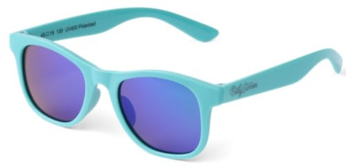 BABY SUNNIES Occhiali da sole polarizzati per bambini dai 2 anni in su - 100% protezione UV - Montatura flessibile - Resistente alle rotture, Blu, Kids (2-8 Jahre)