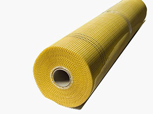 1x 50m² Treillis ARMÉ D?Enduit 165g/m² 4 x 4mm Jaune Fibre de Verre