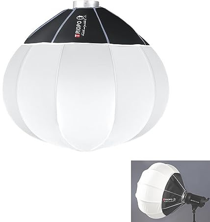 TRIOPO KQ85 33.4in/85cm Lantern Softbox Bowens Mount Softbox Modificateur de lumière Douce pour Aputure 300D Mark II 120D Godox SL-60W VL150 SL150WII FV150 AD200PRO AD300 AD400PRO AD600 VL300 VL200