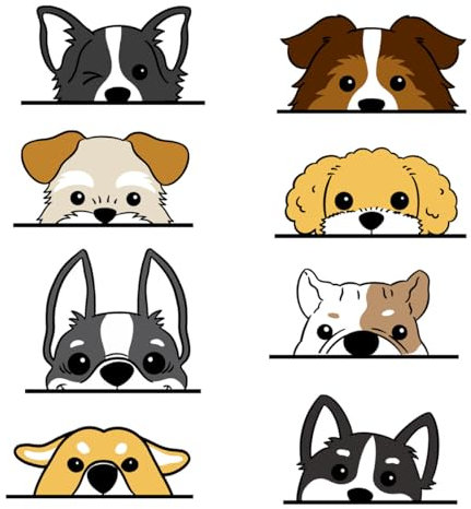 Buer Homie Adesivi Da Parete Per Cani, Decalcomanie Da Parete Per Cameretta Dei Bambini, Adesivi Cani, Adesivi Murali Animali, Carta Parati Animali, Carta Da Parati Cameretta Bambino