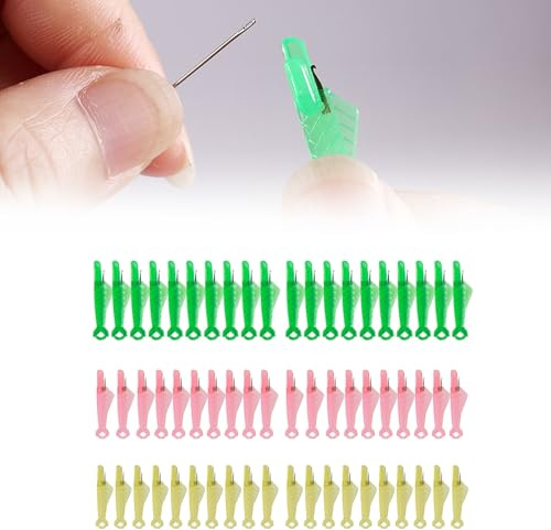 60 Pcs Needle Threader, Automatic Needle Threader UK, Easy Needle Threaders 2024 New Fish Type Needle Threader Automatic Sewing Needle Easy Threader for Sewing DIY Craft Supplies Accessories
