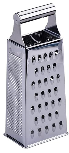Fackelmann Vierkantreibe Essential aus Edelstahl, Multifunktional für Käse, Gemüse, Obst & Schokolade, Spülmaschinengeeignet, Rostfrei, Silber
