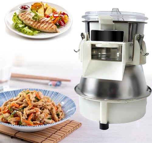 XHSMYXGS Trituratore Elettrico, Grande Design Antiscivolo Senza BPA con Coperchio Trasparente, Perfetto per la Preparazione di Pollo e Carne, Facile da Pulire (220v)