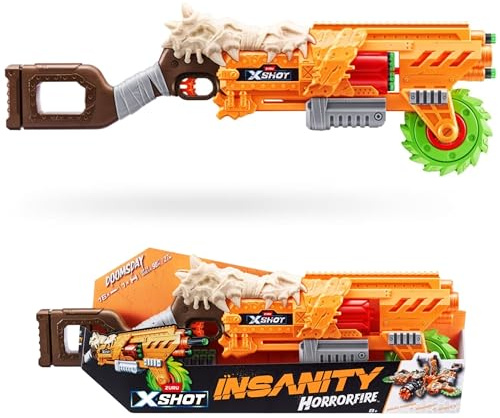 Insanity Doomsday Dart Blaster – 8-Dart Drum, 16 Darts, 90ft Range – Air Pocket Tech – Outdoor Toy Gun for Boys & Girls – Combine with Other Blasters