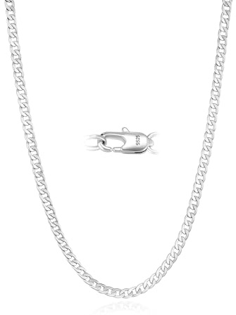 Cheria 3/5mm Silberkette Herren Silber & 14k Goldkette Herren, Panzerkette & Figarokette, Halskette Kette Männer - 50/55/60 CM