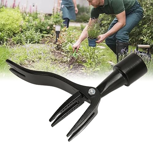 Haofy Stand Up Weed Puller Tool Weeding Remover 4 Claw Steel Head Weeder with Foot Pedal Garden Lawn Pulling Dandelion Thistle Easily Remove Weeds No Bending Kneeling