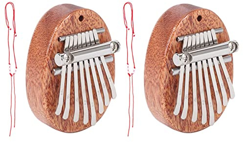 Deechate 2X 8 SchlüSsel Mini Kalimba Exquisite Finger Daumen Klavier Marimba Musical Gutes ZubehöR AnhäNger Geschenk