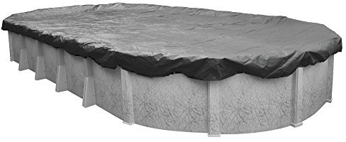 Pool Mate 511840-4-PM 20-Year Professional-Grade Winter Oval Above-Ground Pool Cover, 18 x 40-ft, Charcoal
