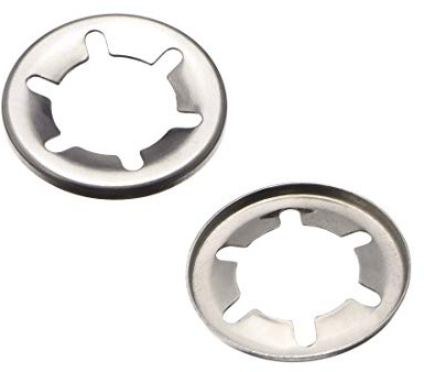 sourcing map 100 Stück Sicherungsscheiben Sicherungsclips Drücken Verschluss Innenzahn Klemmscheiben Unterlegscheiben M12 x 24.5mm aus Edelstahl