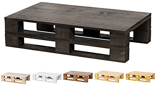 Palets Talavera Beistelltisch/Couchtisch aus Paletten, Vintage, rustikal, 100 cm x 60 cm, Ebenholz