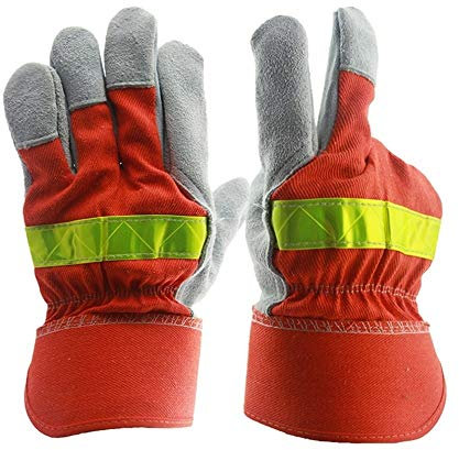 BJTYHT Arbeit Handschuhe verschleißfest Schutzhandschuhe Proof Anti-Feuer Ausrüstung Hitze -resistenter Flammhemmende Handschuhe mit reflektierendem Strap