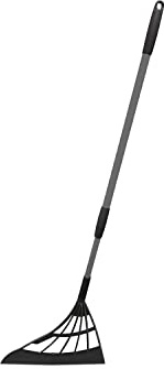 Original Broombi - All-Surface Silicone Broom, Squeegee, Pet Hair Remover - Smart Broom for Indoor Cleaning - Cleans Glass, Fine Dust, Hair, Liquids - for Smooth Floors, Rugs, Windows (Black)