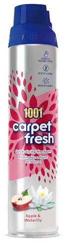 1001 • Carpet Fresh Apple & Waterlily • 300ml | Carpet & Upholstery Freshener • Apple & Waterlily • Eliminates Odours • No Vacuum Needed • 300ml