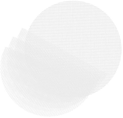 ONLYKXY 10pcs White Steamer Liners Round Non-stick Silicone Mesh Mat Pad for Bamboo and Metal Steamer Steamed Buns Dumplings Baking Pastry Mesh Mat (20cm/7.87inch)