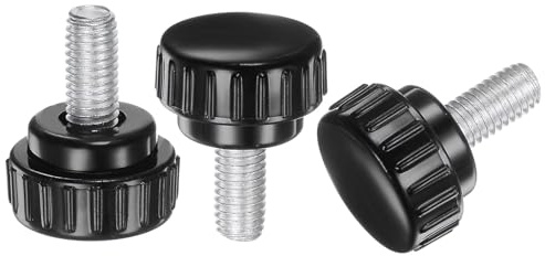 QUARKZMAN 20 Stück Rändelschraube mit Gewinde M8 x 15mm Rundkopfschraube Rundgriffschraube Rundgriffbolzen Klemmknöpfe 25mm Handknöpfe Daumenschrauben Spannschraube für Industrie Maschine