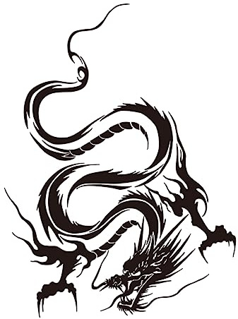 SUPVOX 1pezzi Adesivo Totem Del Drago Decalcomania Per Cofano Motore Anteriore Adesivo Auto Totem Del Drago Pvc Protezione Solare