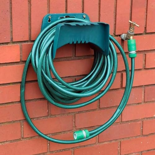 2 x Garden Hose Pipe Hanger Wall Mounted Cable Tidy Storage Shed Hose Reel Holder Hosepipe Holder Wall Mount Outdoor