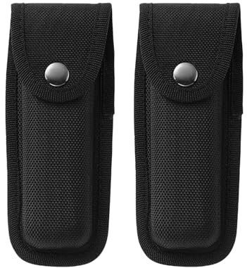 2 Pièces Étui à Couteau de Poche,Étui à Couteau en Nylon,Etui Cuir pour Lame Pliante Couteau pour Camping Randonnée en Plein Air