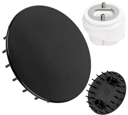 Duschabfluss Deckel, Ø 75 mm, kompatibel mit Viega Domoplex Ablaufgarnitur, passend für 6930.0, 649 968, für Duschwannen mit Zwei Schraubkopf Abfluss mit 42 mm Lochabstand, Ersatz Ablaufdeckel Wanne