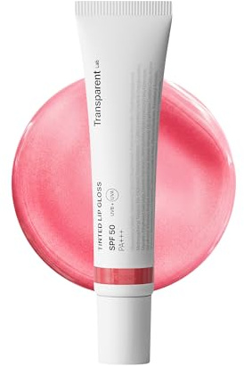 Transparent Lab Tinted Lipgloss Rose 15 ml – Bálsamo Labial con Color SPF50, Ácido Hialurónico y Péptido Voluminizador, Hidratación, Brillo Natural y Protección Solar Alta