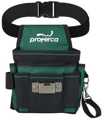 PROFERCA Werkzeuggürtel | robuster Stoff 1680D | werkzeugtasche gürtel mit mehreren Taschen | Spezialgürtel für Elektriker | handwerker Gürtel