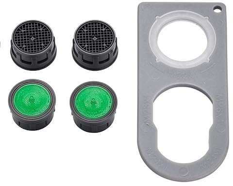 4 x M22/M24 PERLATOR® Wassersparendes Innenteil inkl. Schlüssel ~ 5.7 l/min Original Perlator Wasserhahn Ersatzteil für Armaturen