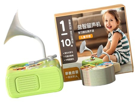 Kids Educational Gramophone Toy With 96 Learning Card Music Box Story Telling Machine Interactive Toy For Boys Girls Kids Gramophone
