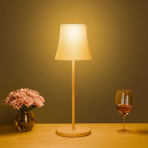 Suright LED Tischlampe Kabellos, Akku Tischleuchte mit 3 Farbmodi & RGB | Stufenlose Dimmbar, Touch Control, IP54 Wasserdicht für Outdoor & Indoor Garten,Camping,Party,Schlafzimmer,Kaffeehaus