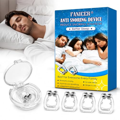 4 Pares Dilatador Nasal Antironquidos de Silicona,Dispositivos Anti Ronquidos para Dormir,Reutilizable Dispositivos Dilatadores Nasales,Para Ayudar A Dormir Mejor(Transparente)