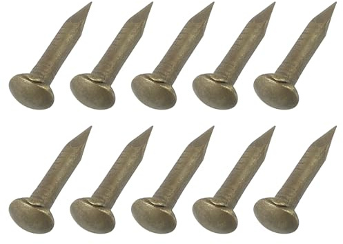 QUARKZMAN 200Stk Kleine Metallstifte 1.2 X 8mm Messing Rundkopfstifte Übliche Zierstifte Für Haushalt Holzwerkzeug Bilderaufhängung DIY Projekte Bronze