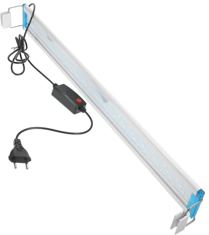SEWACC Kreative LED Aquarium Beleuchtung 58cm Weißlicht Fischbecken Lampe mit Halterung für Wasserpflanzen Aquarienzubehör