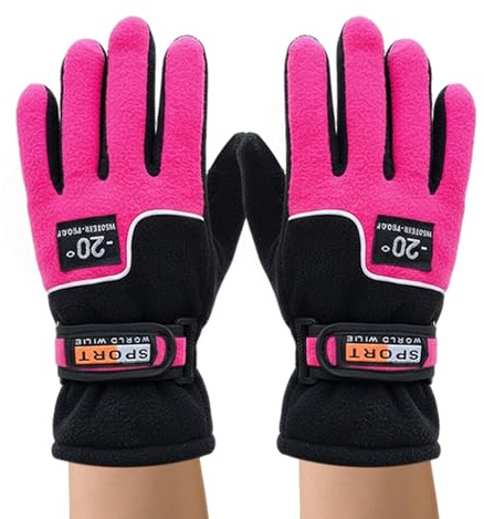 Generisch Guanti da bicicletta, impermeabili, caldi, con funzione touch screen, invernali, freddi, per mountain bike, trail, viaggi, avventure, sci, adulti e ragazzi