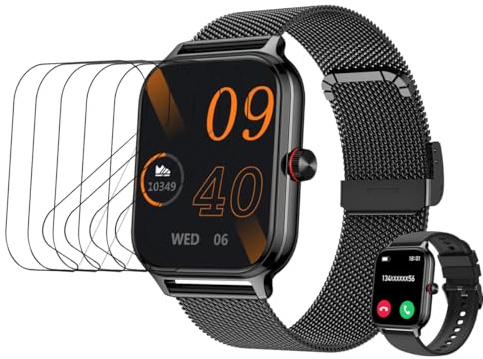Renwox 5pcs pellicola idrogel screen protector per LODIMEKE P133 1.96 Orologio intelligente Pellicola protettiva flessibile HD trasparente TPU [Touch Sensitive] [Bubble Free]