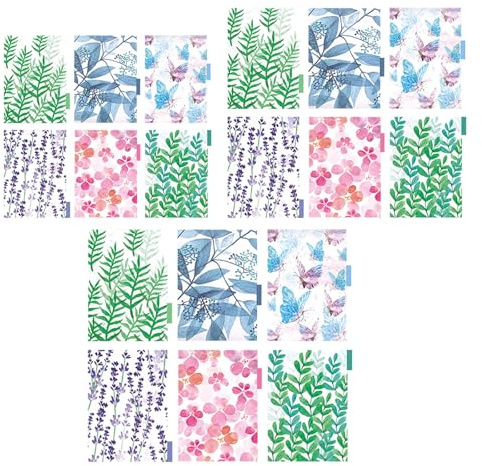 MAGICLULU Separadores de Índice de Carpeta de Plástico Pp, 18 Hojas con Pestañas, 6 Anillas, Tamaño A4 A5 A6, Divisores para Planificador Personal y Agenda, Organizador para Oficina y Hogar