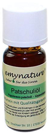 emynature® - Ätherisches Öl Patchuli 100% naturrein (Pogostemon patchuli) Inhalt 10 ml Patchuliöl