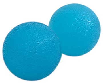 Schildkröt Anti-Stress Therapie Bälle, 2er Pack, blau, Gelbälle, Handpressbälle, Griffkrafttrainingsbälle, Griffbälle, Fingertrainer Set