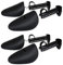2 pares plástico de longitud ajustable para hombre zapatos de árbol zapatero soporte para botas soporte práctico para zapatos con bobina de resorte de tensión para la mayoría de los zapatos