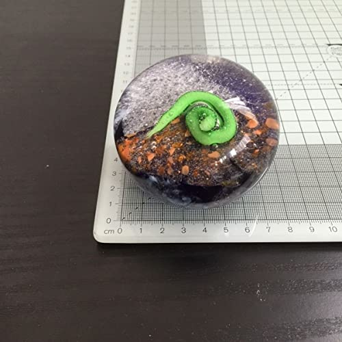 Paperweight, Briefbeschwerer, Glas Kugel Millefiori Muster, Glasdeko 8cm