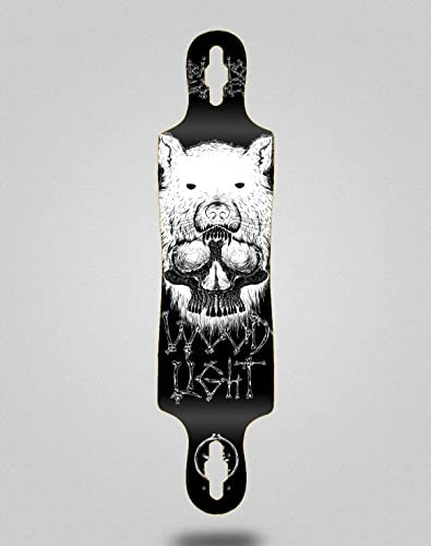 Wood Light Skate Skateboard Longboard Deck 40x9 Drop Back to Bones Oliveira
