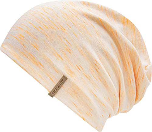 Chillouts Unisex Memphis hatt lång beanie, kräm/orange, En Storlek