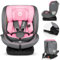 LIONELO Bastiaan i-Size Kindersitz ab Geburt 0-36 kg Isofix Top Tether 360 Grad drehbar Rückwärts Vorwärts Seitenschutz 5-Punkt-Sicherheitsgurte Dri-Seat (Rosa)