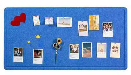 Groß Filz Schwarze Bretter Notizzettel Notiz Pinnwand Quadratisch Selbstklebend Dekorativ Kork Pinnwand für Schlafzimmer Büros Haus (Color : Blue, Size : 120 * 240cm)