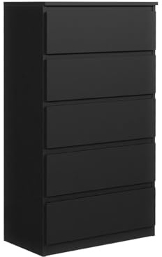 MebLocker Commode 70 cm, 5 tiroirs, Noir