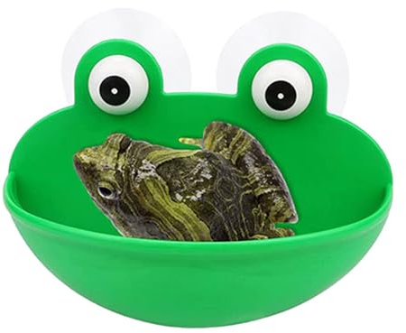 Frog Habitat, Cute Frog Shaped Wall-Mounted Tank Decoration for Frog, Frog Tank Accessories for Toad Frog Tree Frog Small Aquatic Animals