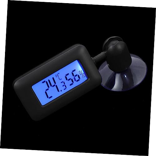 Kisangel Reptilien-thermometer Mit Großem Lcd-display Drehbar Saugnapf Thermometer Für Terrarium Mit Präzisem Temperatur Feuchtigkeitsmesser Digitales Raum Innen-temperaturmessgerät