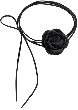 Blumen Choker Elegant Rosen Halskette, Schwarz, Gothic Accessoire für Partys, Hochzeiten und Täglichen Gebrauch