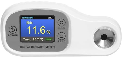 ARCARDA Digital Refractometer Lab Refractometers DEF Refractometer Exhaust Gas Coolant Tester ATC Lab Instruments Urea 0~40% RI 1.3330~1.4100 Car Vehicle Auto Workshop Fuel Additives Diesel AdBlue