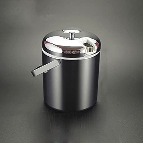 Seau à glace isotherme en plastique double couche avec clip à glace et barrière d'eau pratique pour chambres d'amis et fêtes